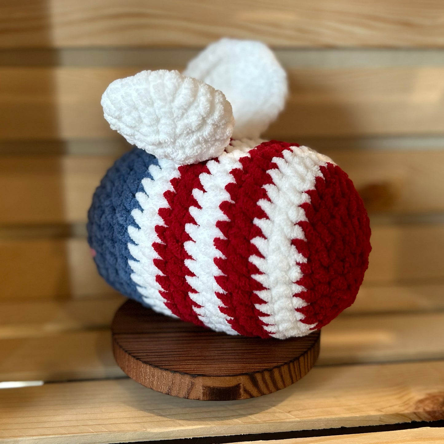 Bee Plushie - Medium - Red, White & Blue