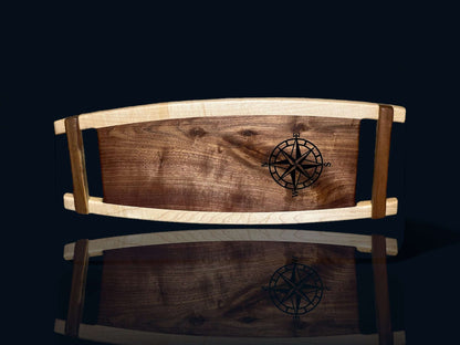 Compass Rose Epoxy Inlay Serving/Cutting Board